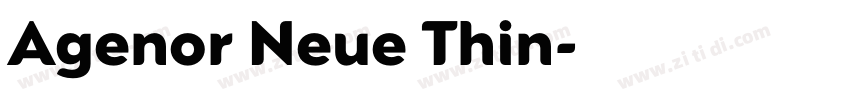 Agenor Neue Thin字体转换